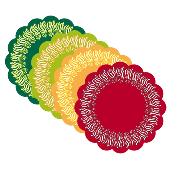 Rondella D.68cm Flame 4col assorted 100/pk (1000/box) - 2137017 Rondella D.68cm Flame 4col assorted 100/pk (1000/box) - 2137017