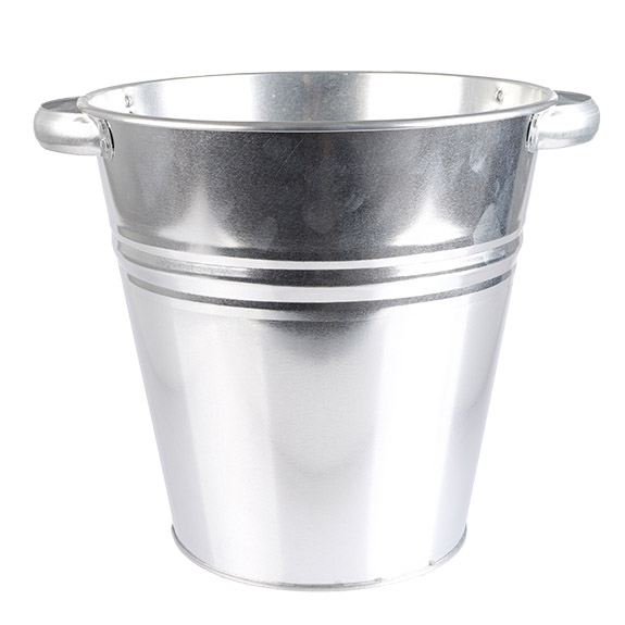 Vaas gegalvaniseerd ribbel 29/19x28,5cm (voor 10ltr emmer) 12/ds - 2416017 Vaas gegalvaniseerd ribbel 29/19x28,5cm (voor 10ltr emmer) 12/ds - 2416017