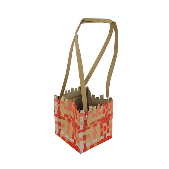 Tas Criss-Cross 16x16x16cm rood 10/pak (240/ds) - 6410707 Tas Criss-Cross 16x16x16cm rood 10/pak (240/ds) - 6410707
