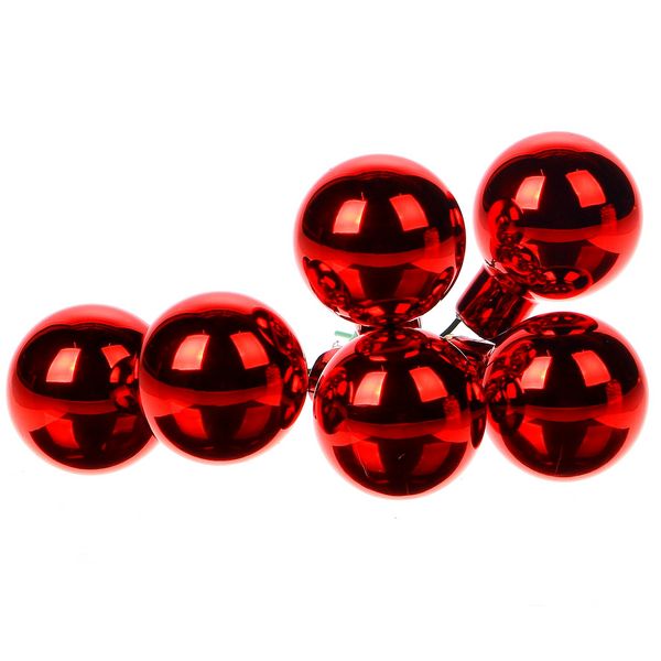 Glass ball 20mm on wire red shiny 144pc - 81194690 Glass ball 20mm on wire red shiny 144pc - 81194690