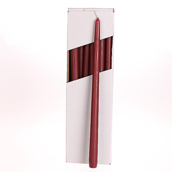 Candle Gothic D.2,2/H.40cm bordeaux 12pcs - 81232197 Candle Gothic D.2,2/H.40cm bordeaux 12pcs - 81232197