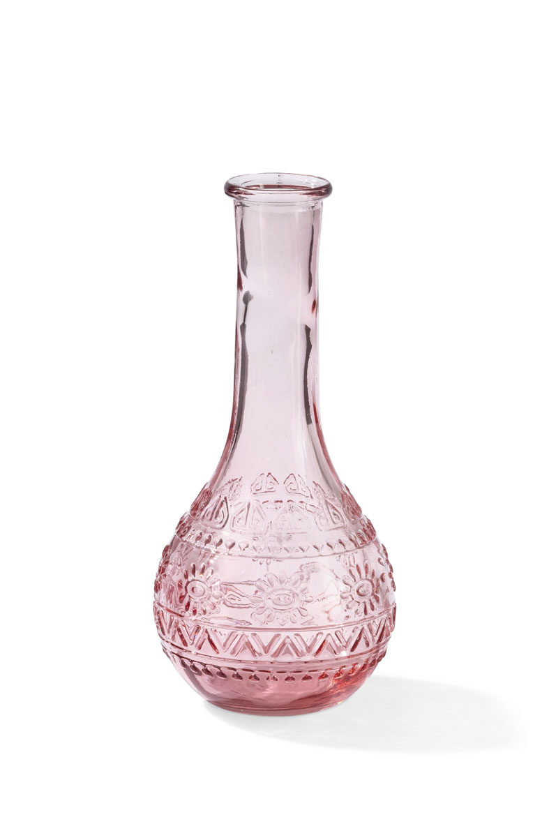 Flesje Parijs D.7,5/H.15,8cm roze 12/tray - 81271963 Flesje Parijs D.7,5/H.15,8cm roze 12/tray - 81271963