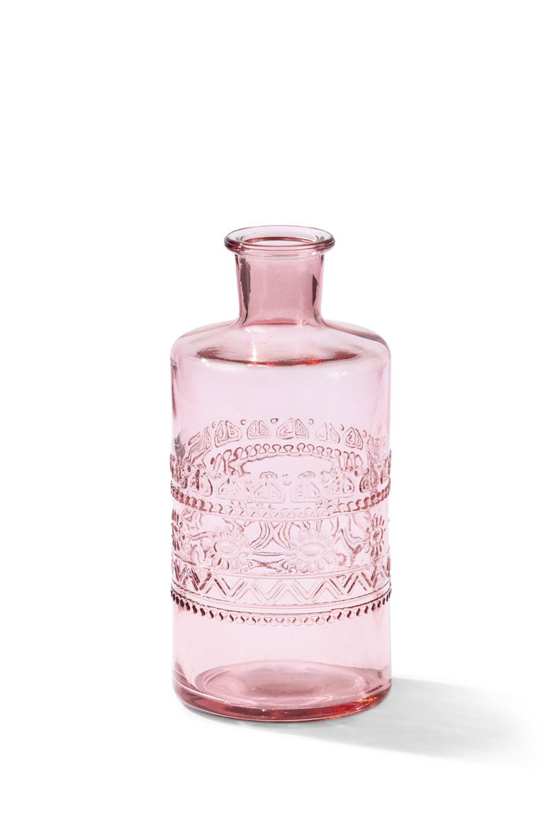 Flesje Porto D.7,5/H.14,5cm roze 12/tray - 81271973 Flesje Porto D.7,5/H.14,5cm roze 12/tray - 81271973