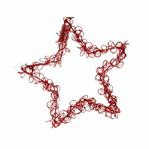 Hanger Ster metaal D.60cm led rood glitter - 81272717 Hanger Ster metaal D.60cm led rood glitter - 81272717