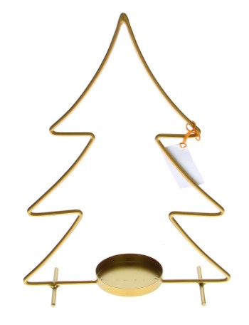 Kandelaar Kerstboom H.20cm goud - 81273785 Kandelaar Kerstboom H.20cm goud - 81273785