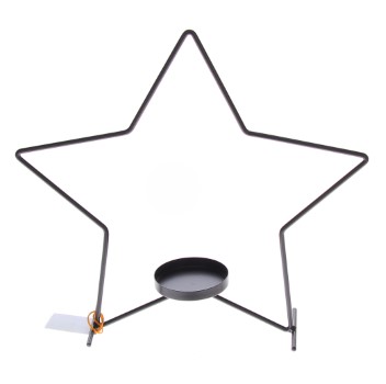 Bougeoir D.30cm Étoile noir - 81273793 Bougeoir D.30cm Étoile noir - 81273793
