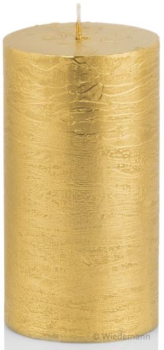 Bougie pilier Rustique D.9/H.6cm or métallique 8/plateau - 81275983 Bougie pilier Rustique D.9/H.6cm or métallique 8/plateau - 81275983