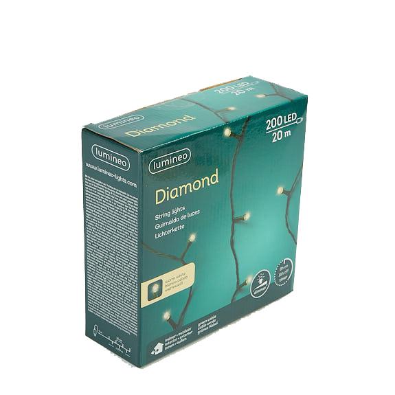 Lights LED diamond outside green/warm white 1990cm-200 lights - 9493133 Lights LED diamond outside green/warm white 1990cm-200 lights - 9493133